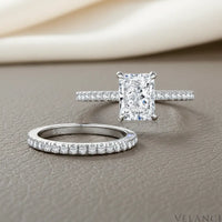 Sterling Silver Ring Wedding Set Alessia Womens Ring Velanci