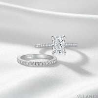 Sterling Silver Ring Wedding Set Alessia Womens Ring Velanci