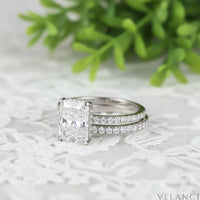Sterling Silver Wedding Ring Set Aurora Velanci