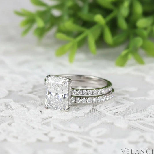 Sterling Silver Wedding Ring Set Aurora Velanci