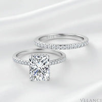 Sterling Silver Wedding Ring Set Aurora Velanci