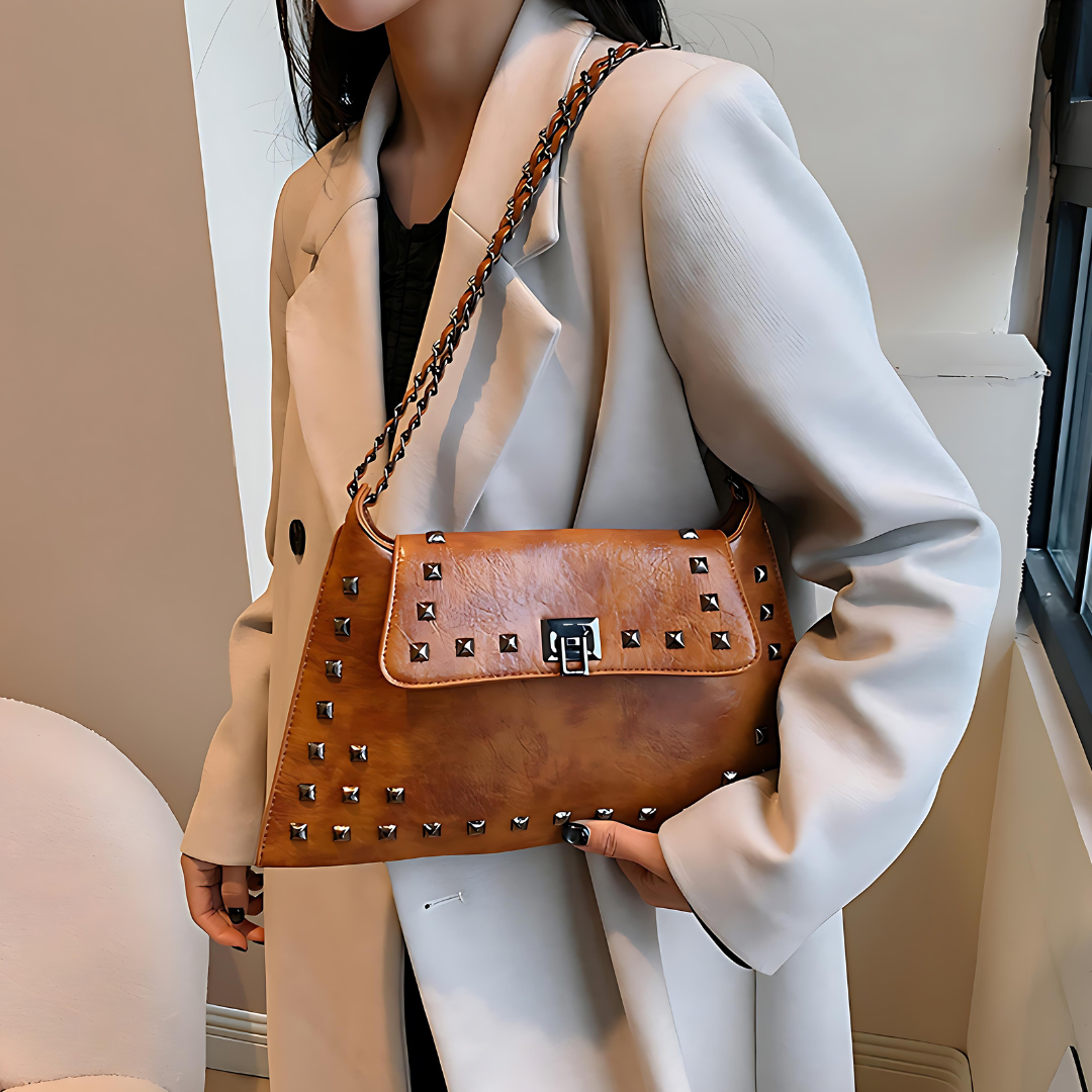 Giana Leather Shoulder Bag