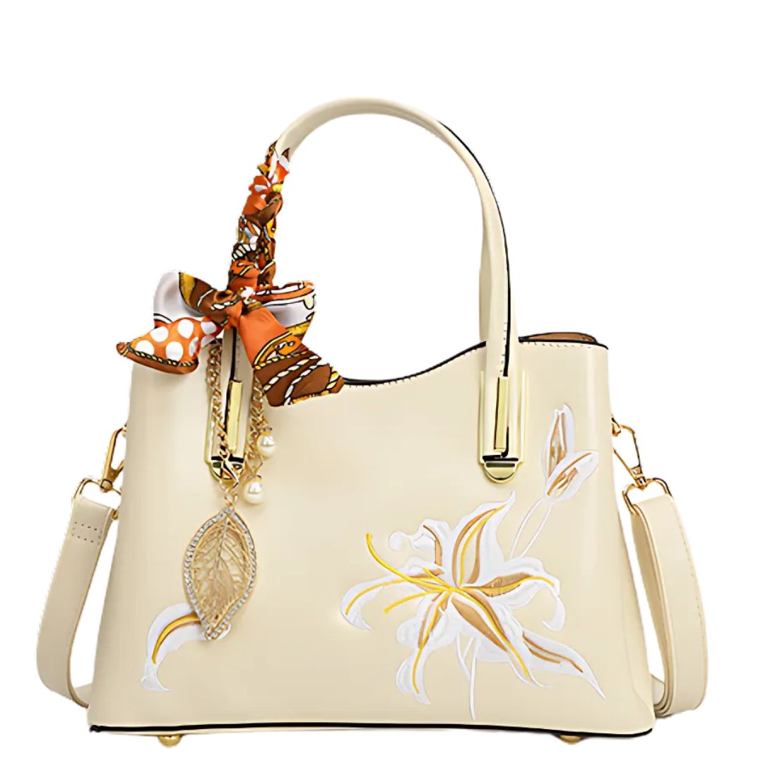 Velanci Midnight Rose Leather Handbag