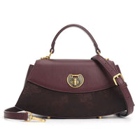 D'Amore Timeless Orchid Leather Handbag Velanci