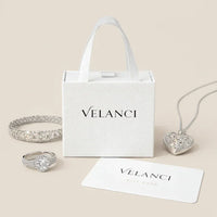 Cross Necklace Francesca - Rhodium-Plated Sterling Silver with CZs Velanci