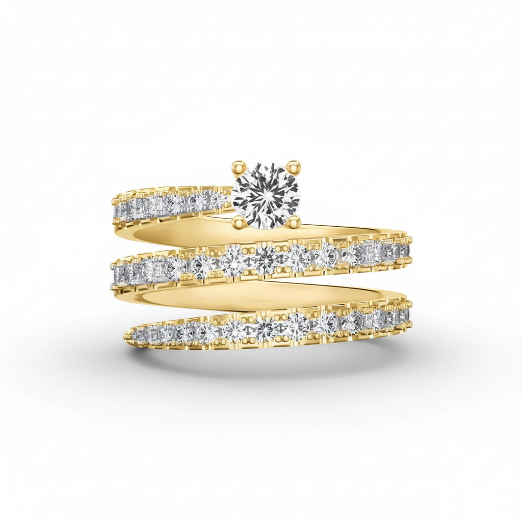 Vento Ring Francesca - 18K Gold-Finish Over 925 Silver Velanci