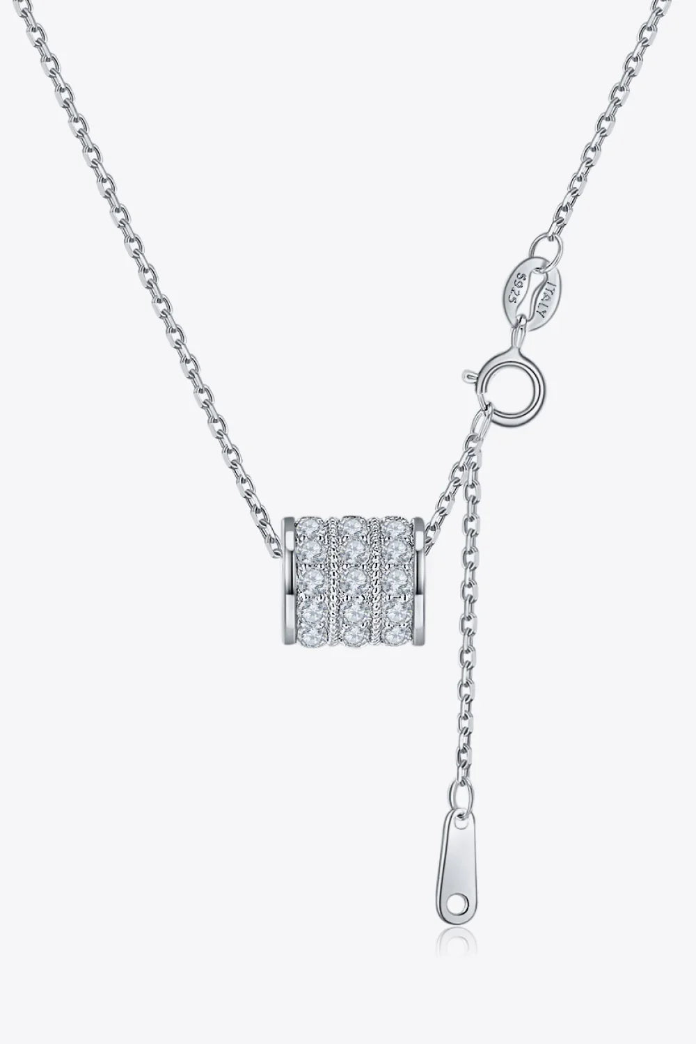 Minimalist Moissanite Sterling Silver Necklace Everyday Wear Velanci