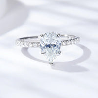 1.8 Carat Moissanite Teardrop Ring Bianca - Icy Shine Women's Ring Velanci