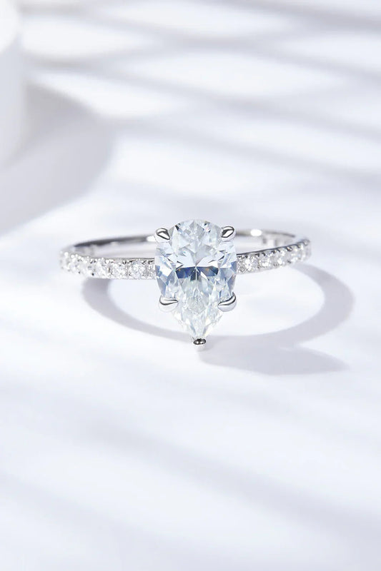 1.8 Carat Moissanite Teardrop Ring Bianca - Icy Shine Women's Ring Velanci