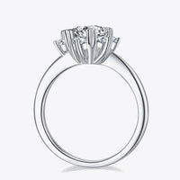 Moissanite Sterling Silver Ring Sofia - D Color VVS1 Sparkle Women's Ring Velanci