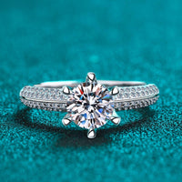 2 Carat Moissanite Ring Francesca - Sterling Silver Women's Ring Velanci