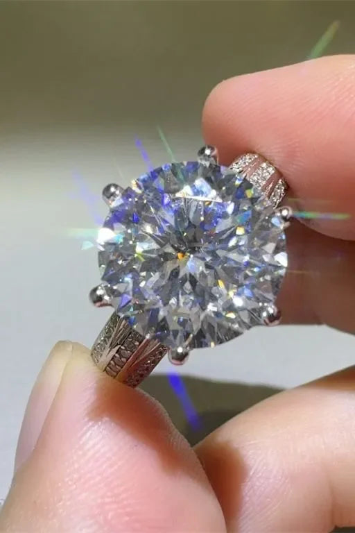 Sterling Silver Moissanite Ring Lucia - 5 Carat Brilliance Women's Ring Velanci