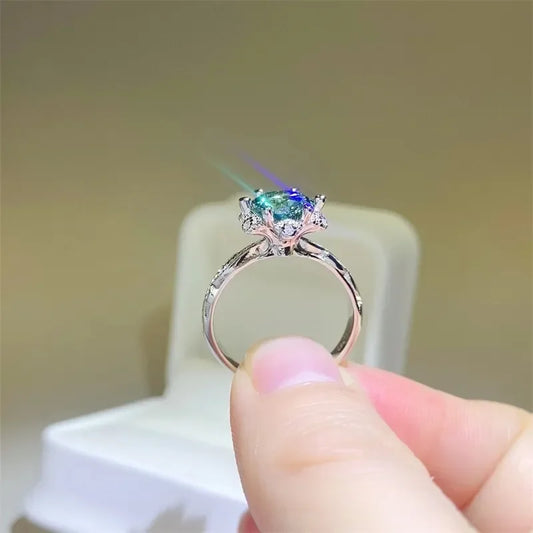 Ring Giovanna - 2 Carat Moissanite Sterling Silver Shine Women's Ring Velanci