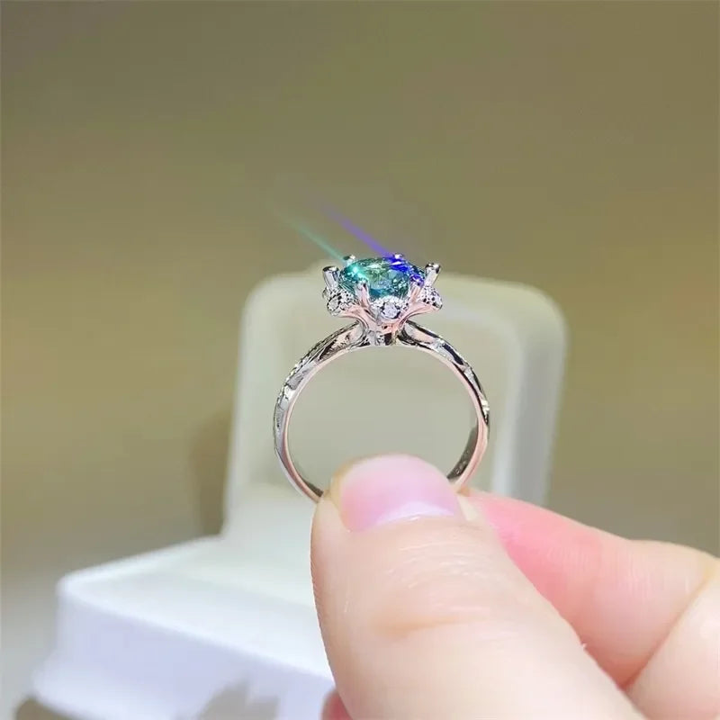 Ring Giovanna - 2 Carat Moissanite Sterling Silver Shine Women's Ring Velanci