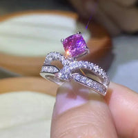 1 Carat Moissanite Ring Isabella - Sterling Silver Setting Women's Ring Velanci
