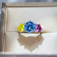 Moissanite Ring Giulia - 5 Carat Sterling Silver Shine Women's Ring Velanci