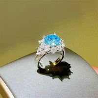 Ring Giovanna - 3 Carat Sterling Silver Moissanite Zircon Women's Ring Velanci