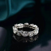 Ring Alessia - Platinum-Plated Moissanite Sterling Shine Women's Ring Velanci