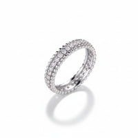 Moissanite Ring Lucia - Dainty Sterling Silver Band Women's Ring Velanci
