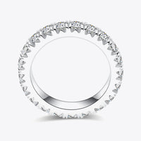 2.3 Carat Moissanite Eternity Ring Giulia - Sterling Silver Women's Ring Velanci
