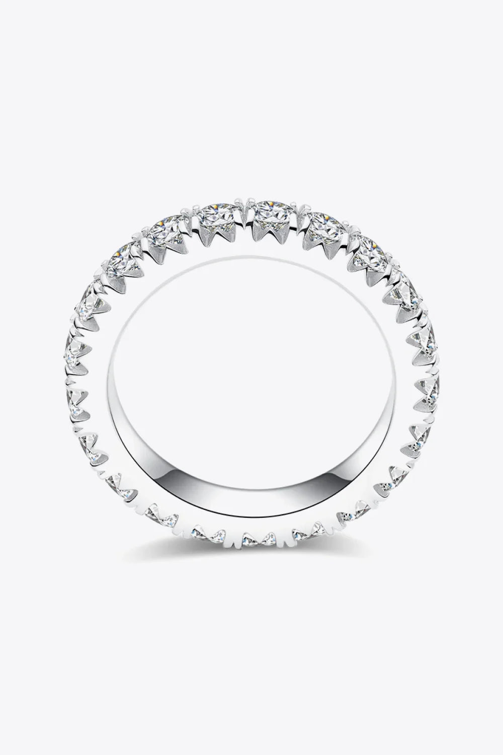 2.3 Carat Moissanite Eternity Ring Giulia - Sterling Silver Women's Ring Velanci