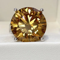 Ring Giulia - 20-Carat Moissanite Sterling Silver Sparkle Women's Ring Velanci
