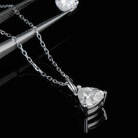 Moissanite Sterling Silver Necklace, 1 Carat, D Color Velanci