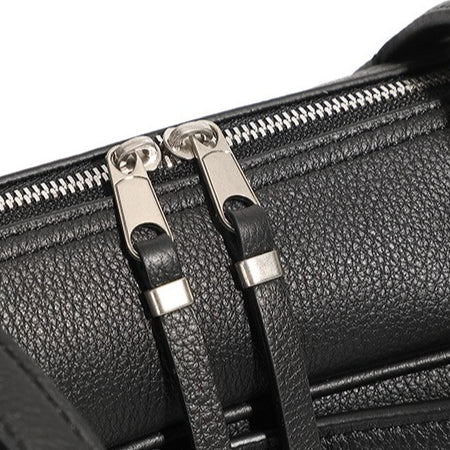 Exquisite Genuine Pebbled Leather Shoulder Handbag