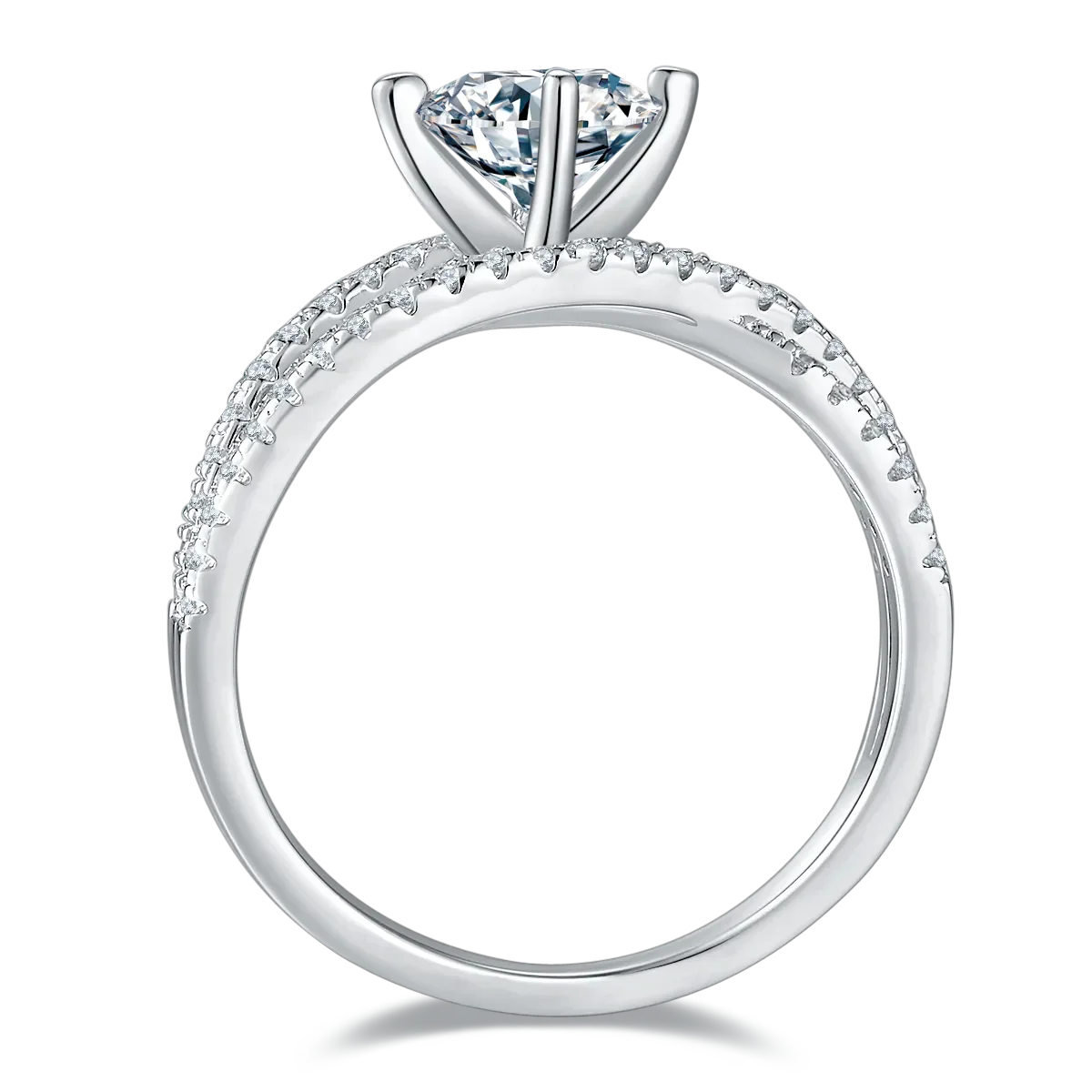 1 Carat Moissanite Sterling Silver Ring Giada - Daily Spark Women's Ring Velanci