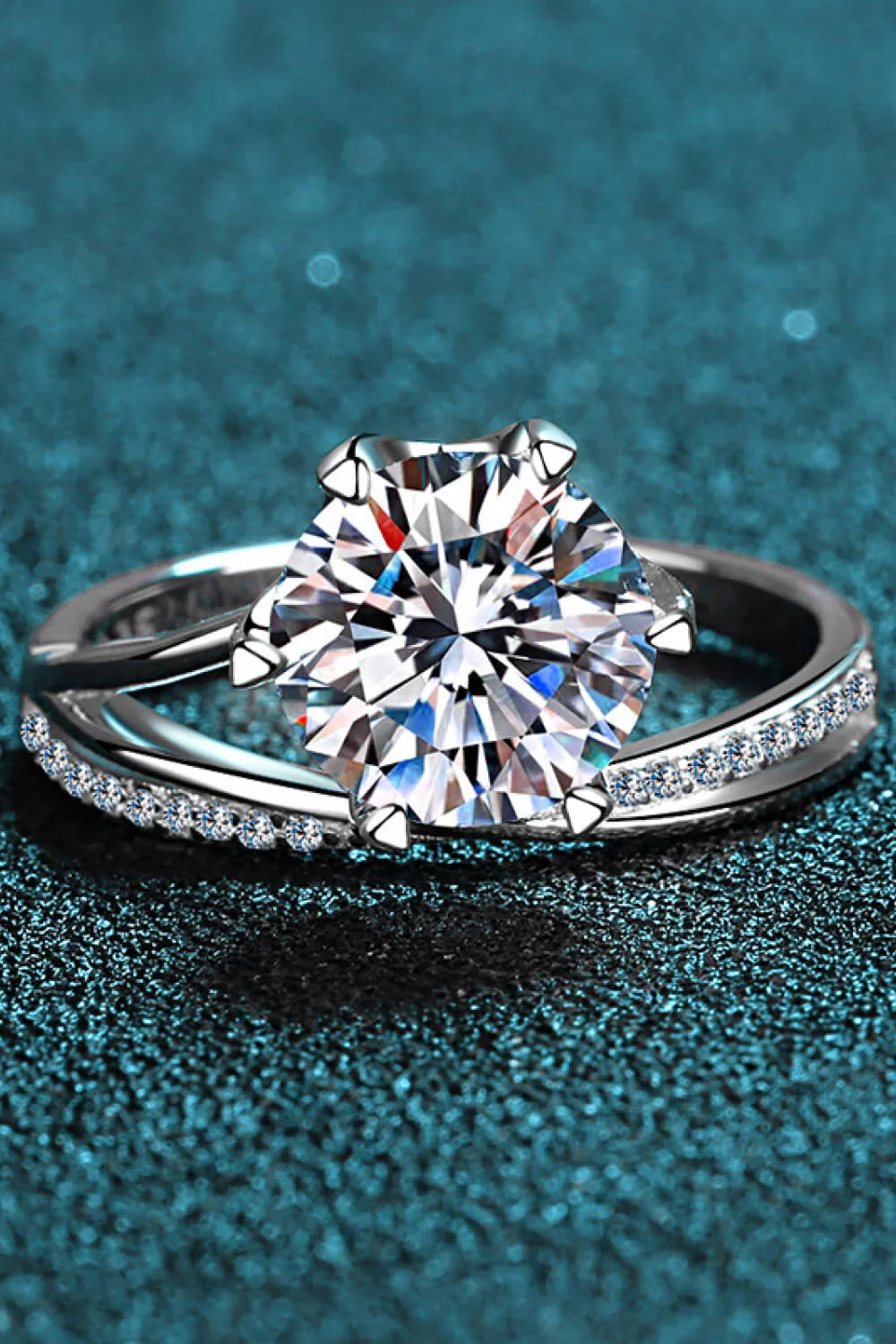 3 Carat Moissanite Ring Isabella - Six-Prong Solitaire Women's Ring Velanci