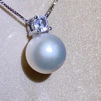 Freshwater Pearl Necklace - Sterling Silver Pendant, Coastal Velanci