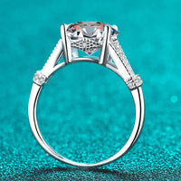 Ring Sofia - Sterling Silver 3 Carat Moissanite Minimalist Women's Ring Velanci