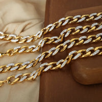 Zircon Titanium Steel Chunky Chain Necklace - Coastal Charm Velanci