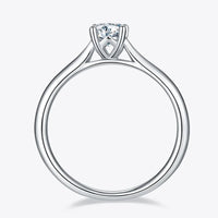 Moissanite Solitaire Ring Bianca - 0.5ct D VVS1 Silver Women's Ring Velanci