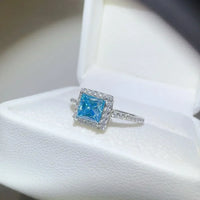 2 Carat Moissanite Sterling Silver Ring Francesca - Halo Women's Ring Velanci