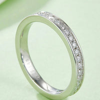 Minimalist Sterling Moissanite Ring Isabella - Coastal Glow Women's Ring Velanci
