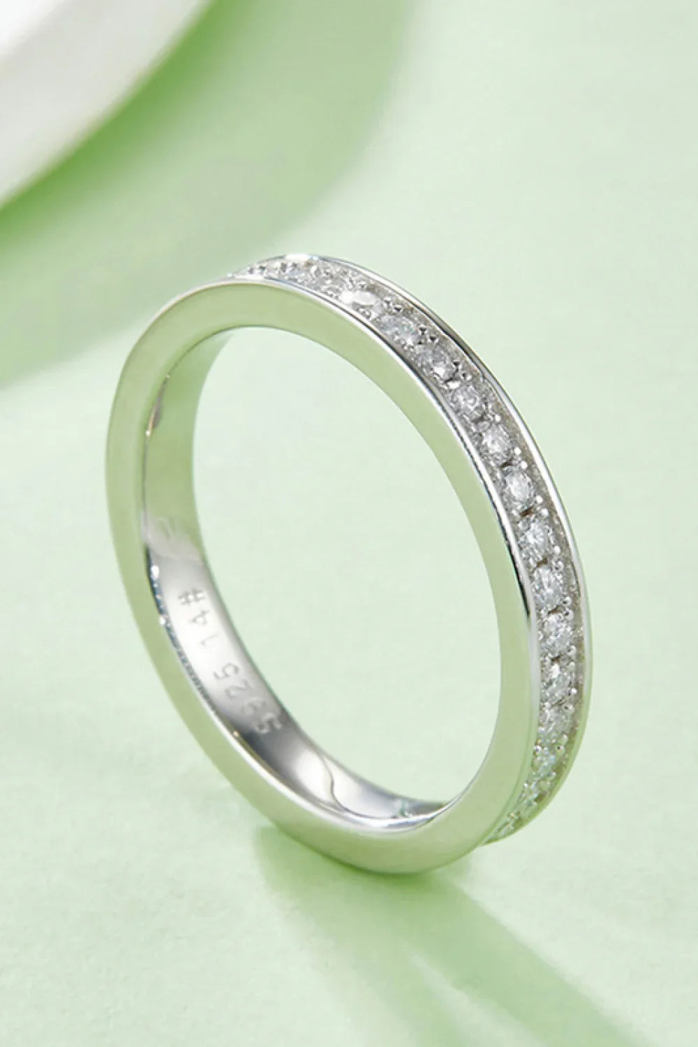 Minimalist Sterling Moissanite Ring Isabella - Coastal Glow Women's Ring Velanci