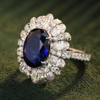 Ring Alessia - 5 Carat Lab-Grown Sapphire Flower Gleam Women's Ring Velanci
