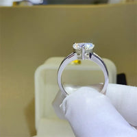 Moissanite Ring Sofia - 3-Carat Center Stone Silver Women's Ring Velanci