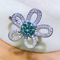 Ring Giulia - 1 Carat Moissanite, Open Flower Design Women's Ring Velanci