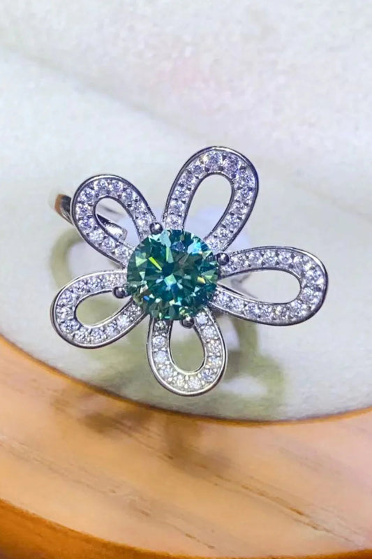 Ring Giulia - 1 Carat Moissanite, Open Flower Design Women's Ring Velanci