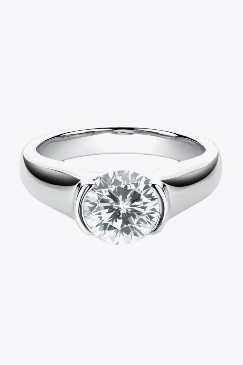 Ring Alessia - 2 Carat Moissanite, Platinum-Plated Women's Ring Velanci