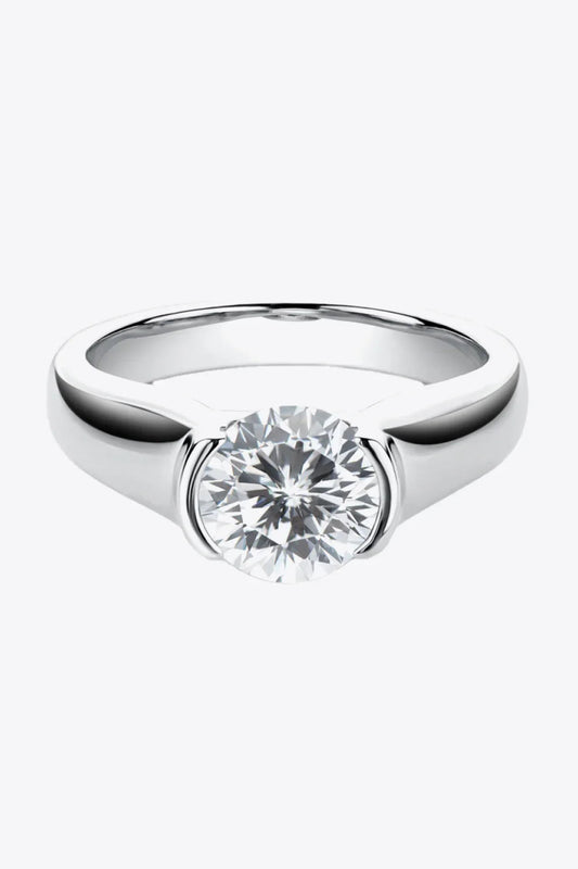 Ring Alessia - 2 Carat Moissanite, Platinum-Plated Women's Ring Velanci