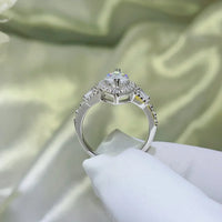 2 Carat Sterling Moissanite Ring Vittoria - Coastal Sparkle Women's Ring Velanci