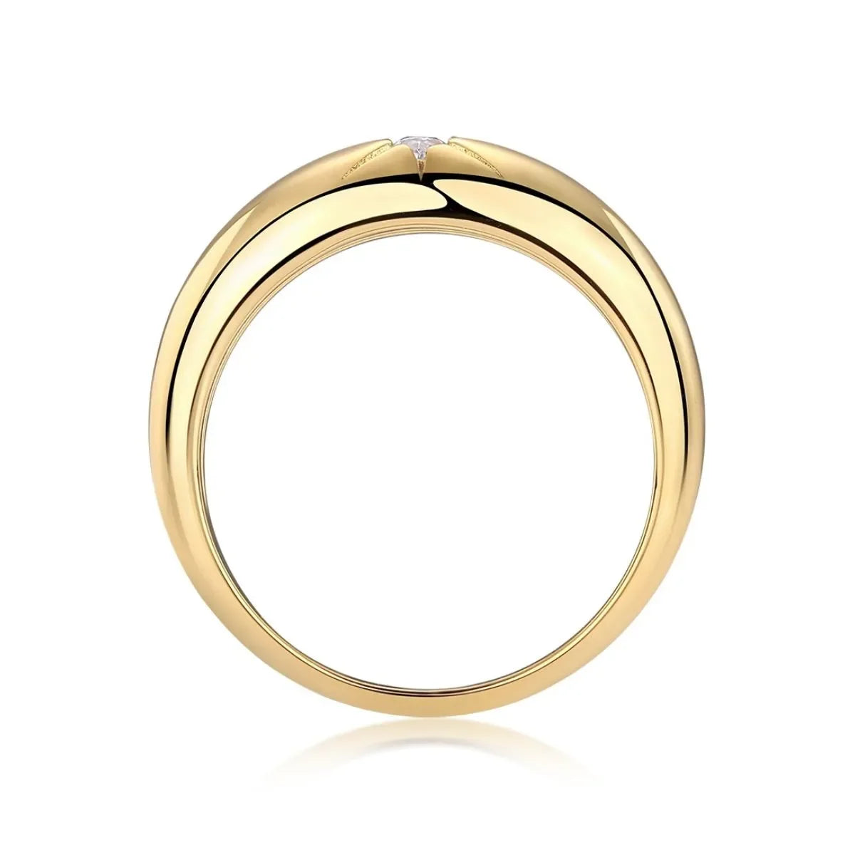 Moissanite Ring Valentina - 18K Gold-Plated Silver Shine Women's Ring Velanci