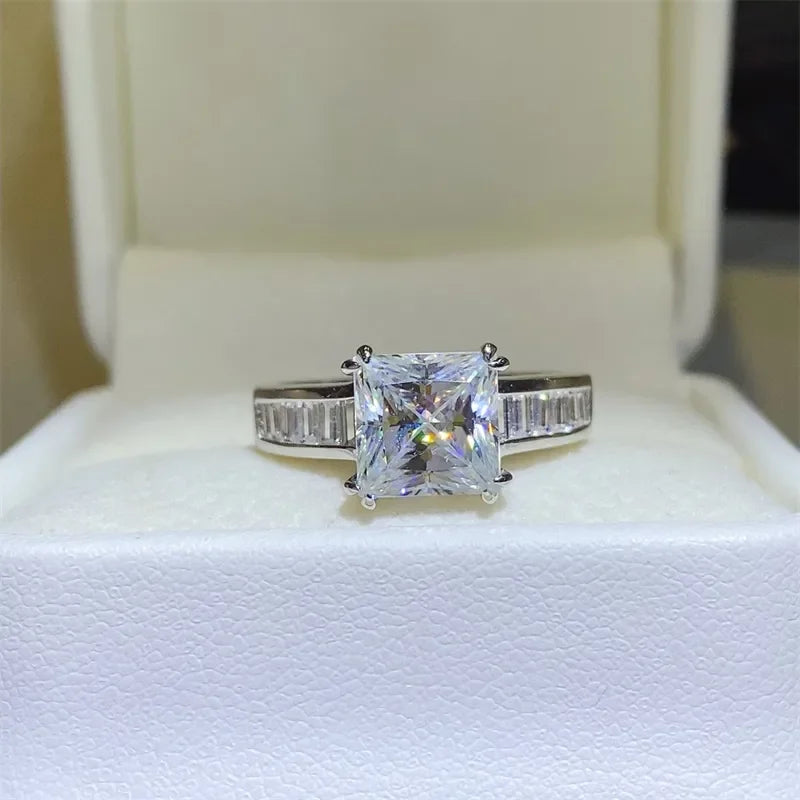 3 Carat Moissanite Square Ring Giulia - Coastal Shine Women's Ring Velanci
