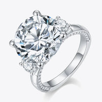 Ring Alessia - 8.6ct Moissanite, Platinum-Plated, Silver 925 Women's Ring Velanci