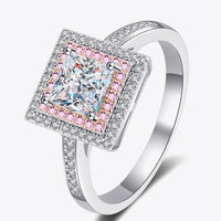 Moissanite Ring Giulia - Minimalist 1 Carat Geometric Design Women's Ring Velanci