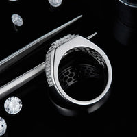 Moissanite Ring Arianna - Platinum-Plated Sparkle Ring Women's Ring Velanci