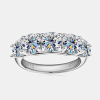 Moissanite Ring Giulia - 1 Carat Sterling Silver Delicate Women's Ring Velanci